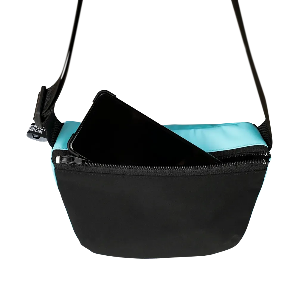 Reflective Berlin Pouch bæltetaske – Blue Curacao