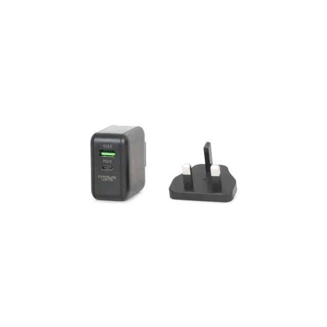 Exposure Lights Charger Block USB-oplader USB-C USB-A