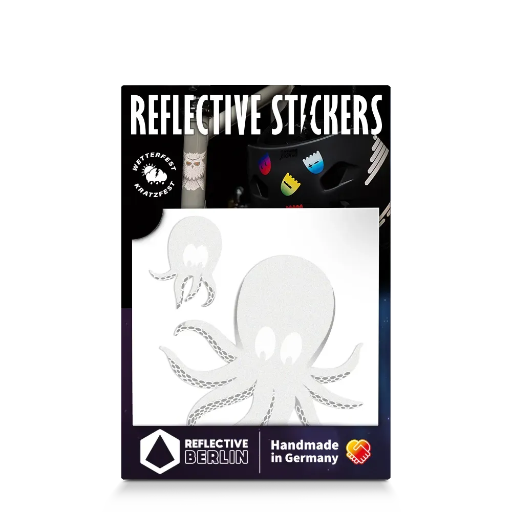 REFLECTIVE BERLIN Oktopus klistermærke neptune refleks