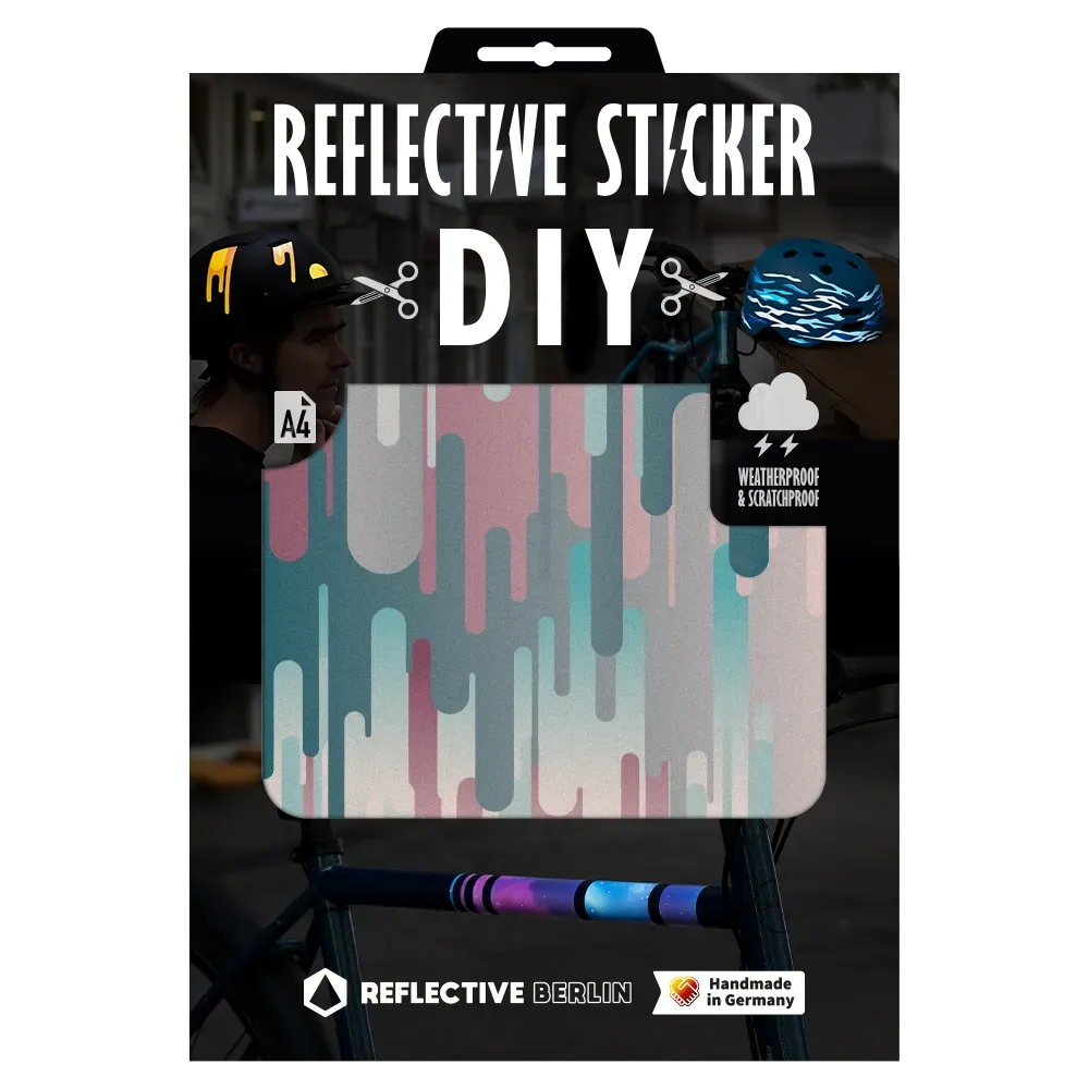 Reflective Berlin Lava DIY refleksark fire klip selv
