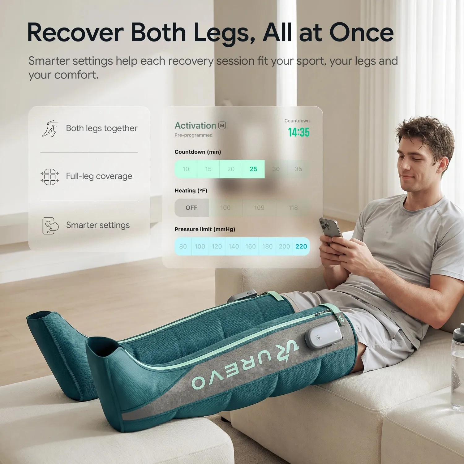 Urevo Care Recovery Boots kompressionsstøvler par
