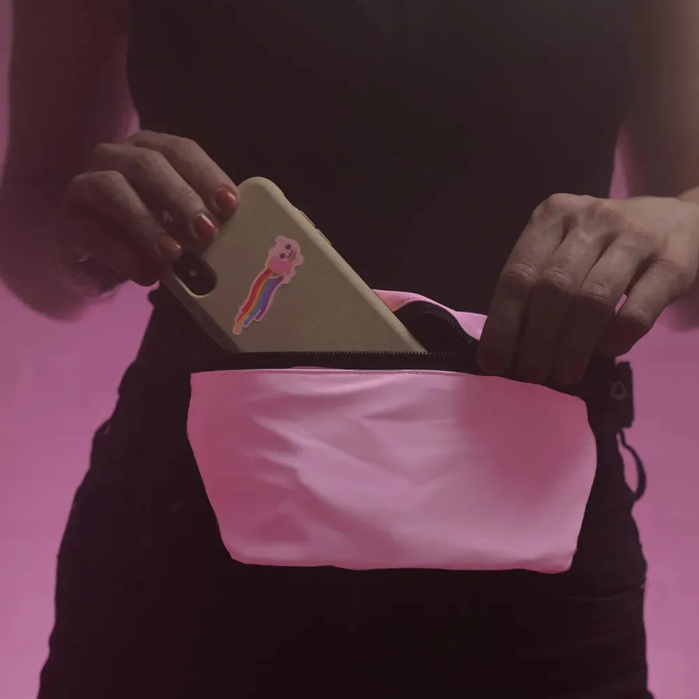 Reflective Berlin Pouch bæltetaske soft rosa reflekterende