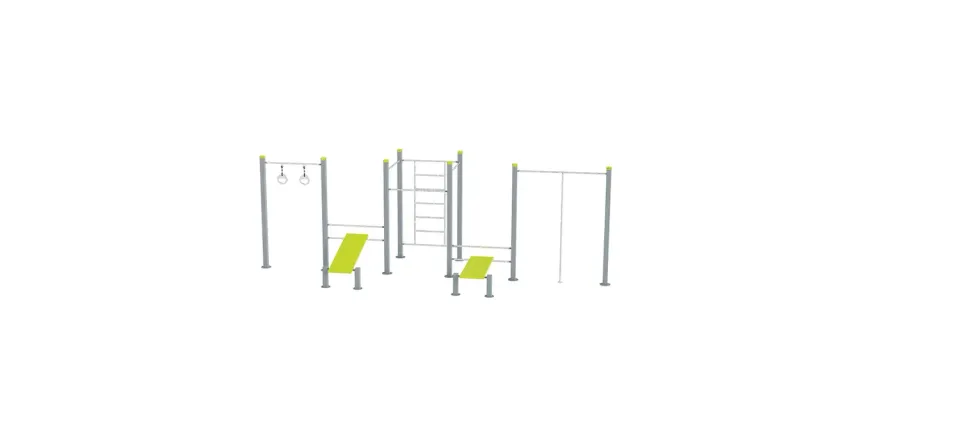 Denfit Streetworkout DSW4574 træningsstation med ringe