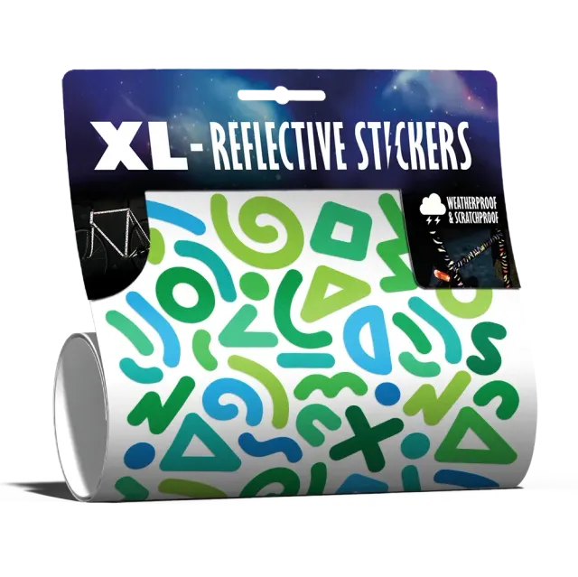 Reflective Berlin XL Sticker Kit Doodle refleksklistermærker sort