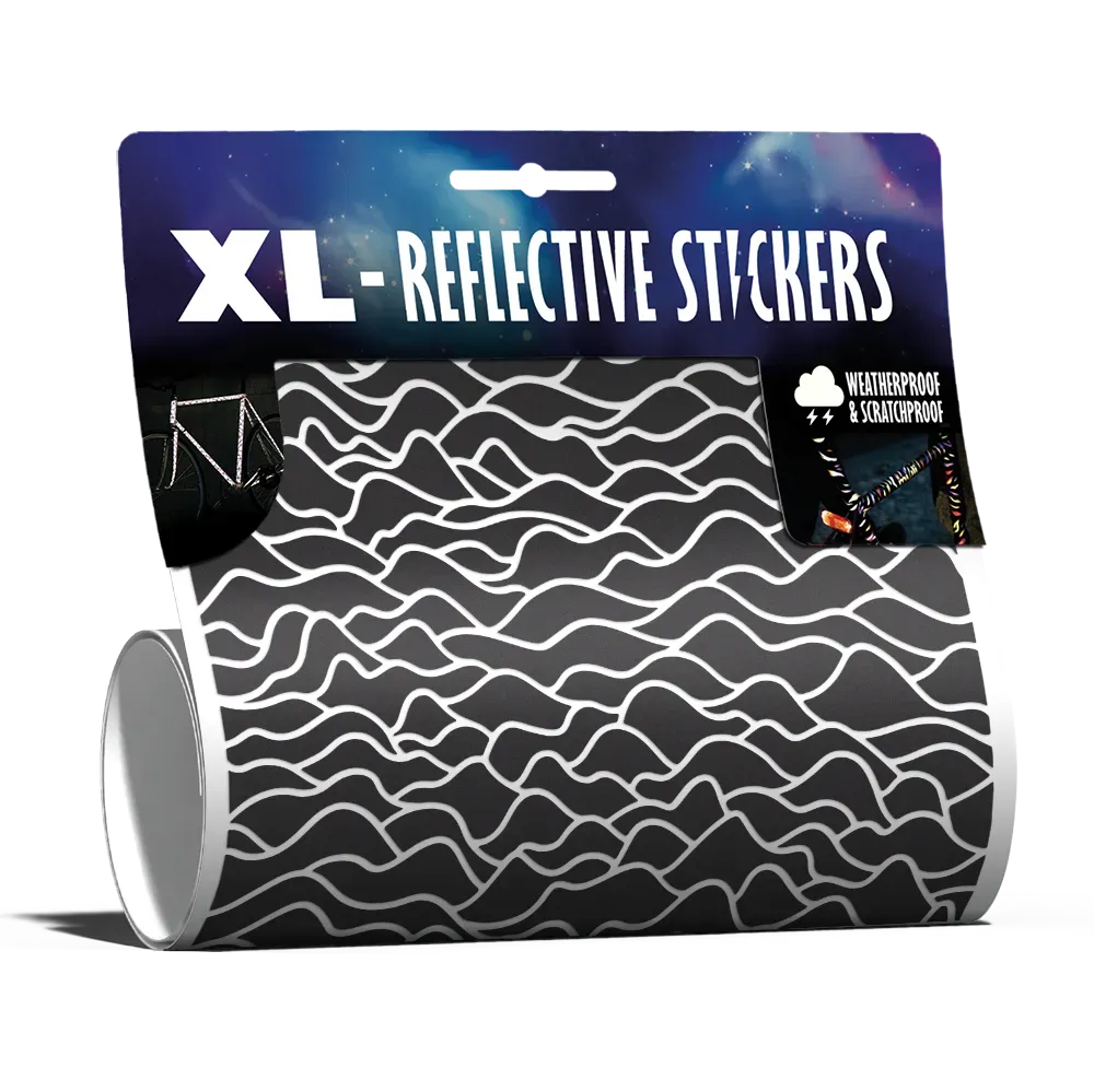 Reflective Berlin XL Sticker Kit Flow refleksklistermærker black