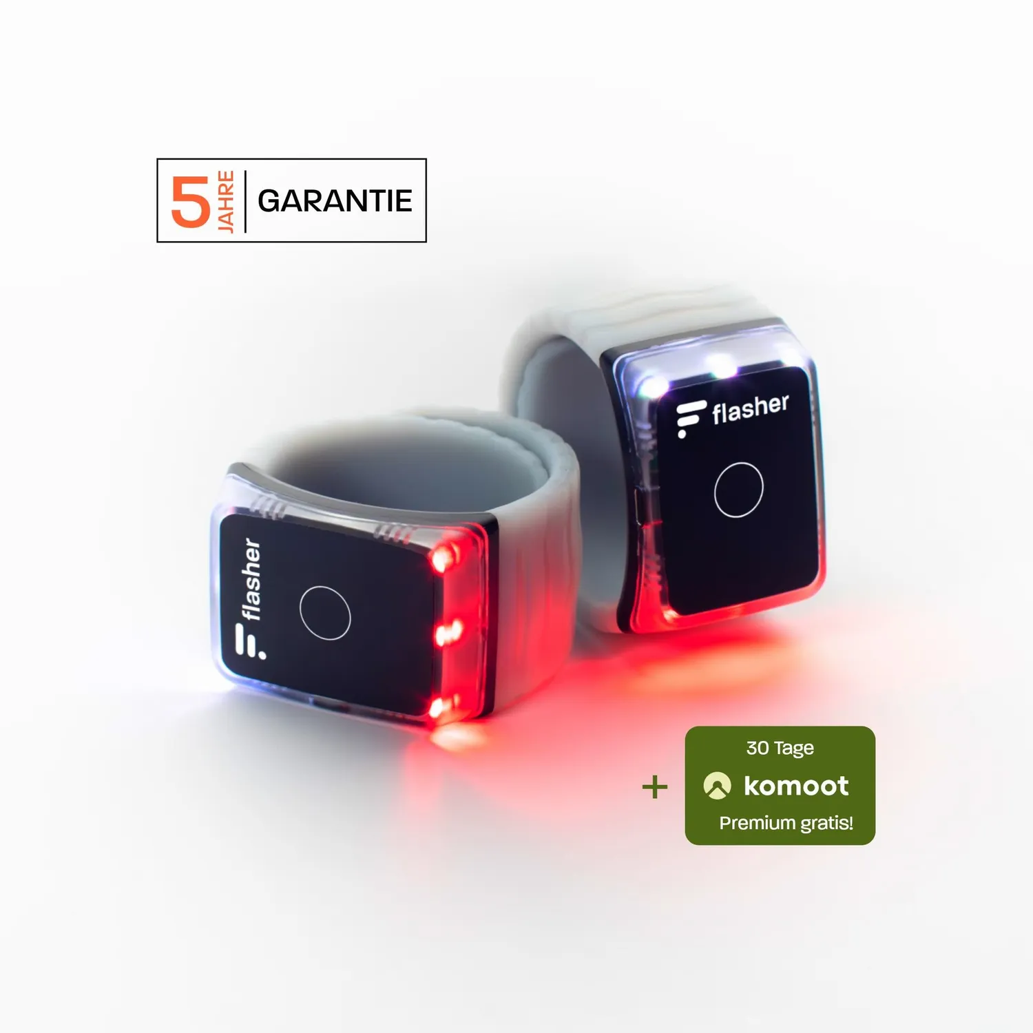 Flasher Duo LED armbånd 2-pak til cykel