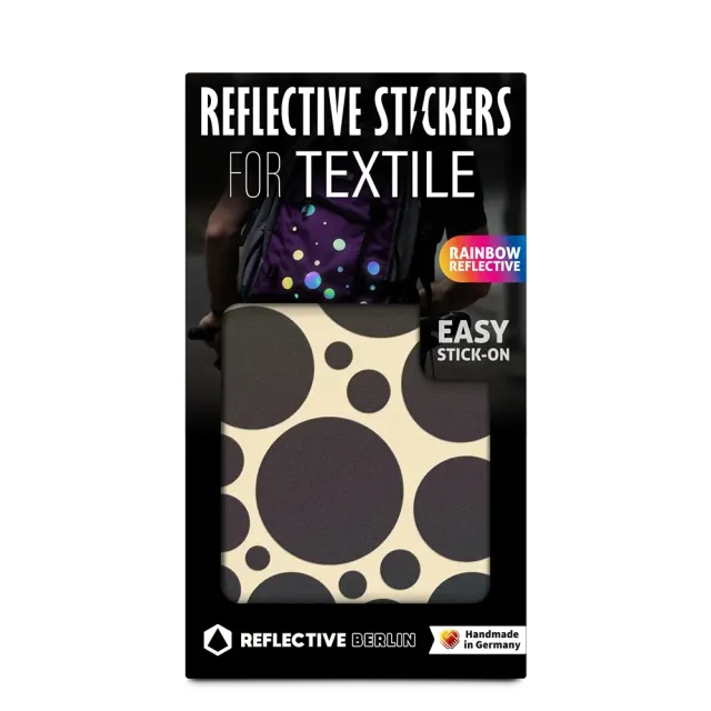 Reflective Berlin Bubbles refleksklistermærker tekstil