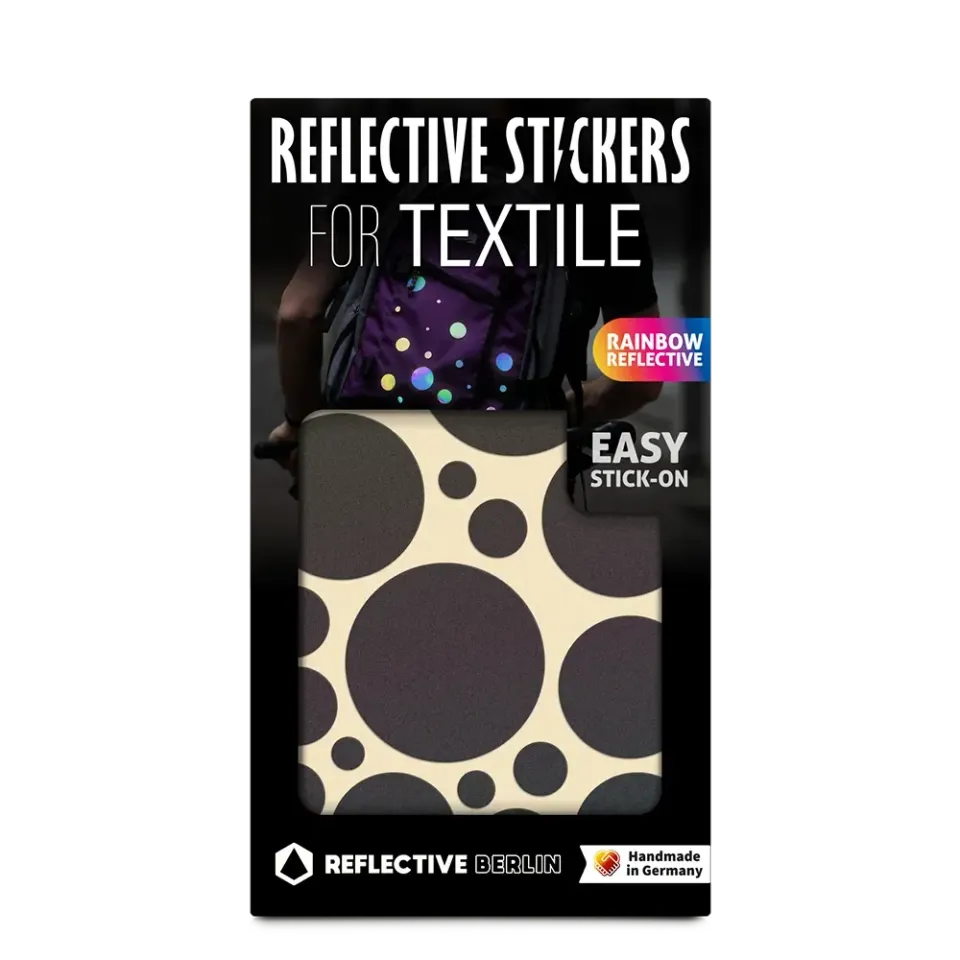 Reflective Berlin Bubbles refleksklistermærker tekstil