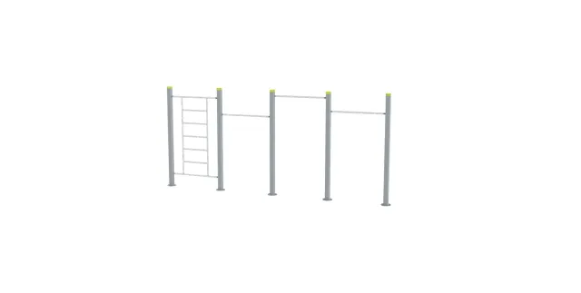 Denfit Streetworkout DSW4463 pull-up stativ tredobbelt med væg
