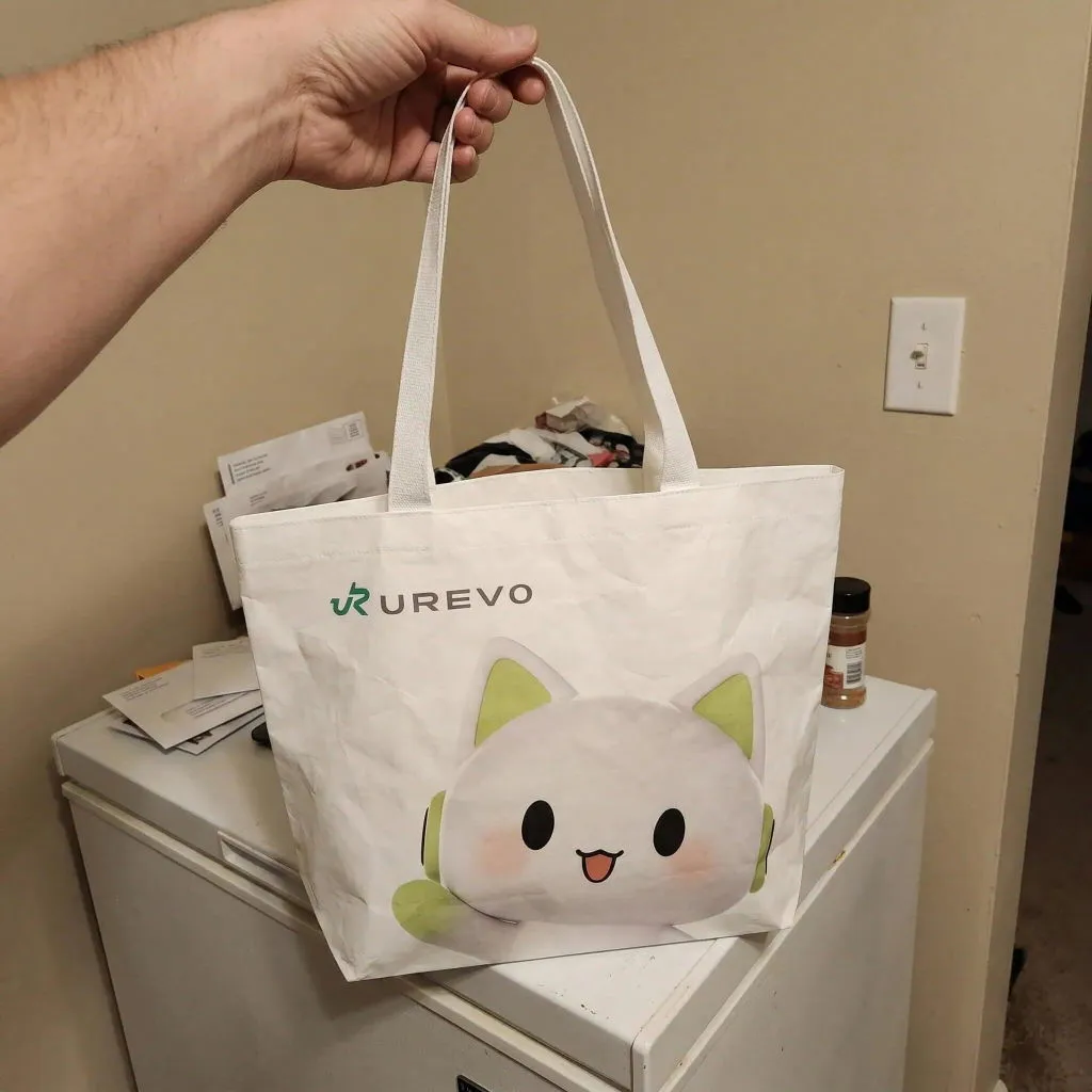 Urevo Waterproof Magnetic totebag hvid vandtæt