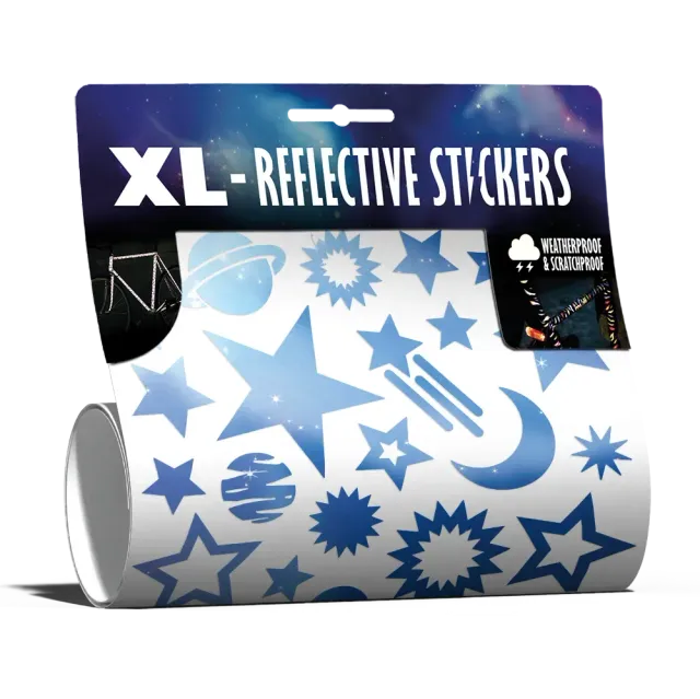 Reflective Berlin XL Sticker Kit Stars refleksklistermærker rainbow