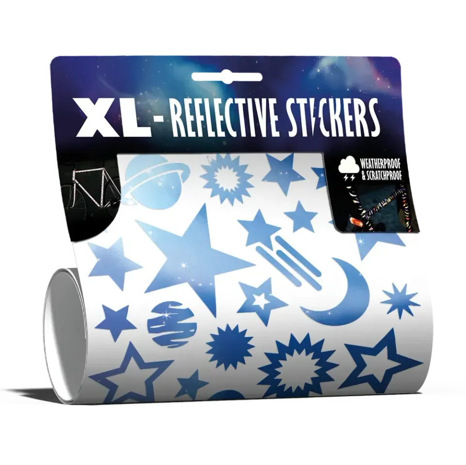 Reflective Berlin XL Sticker Kit Stars refleksklistermærker rainbow