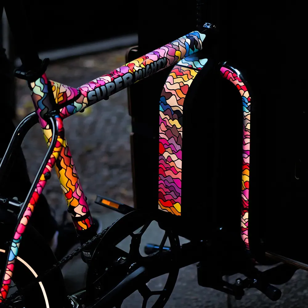 Reflective Berlin XL Sticker Kit Flow refleksklistermærker black