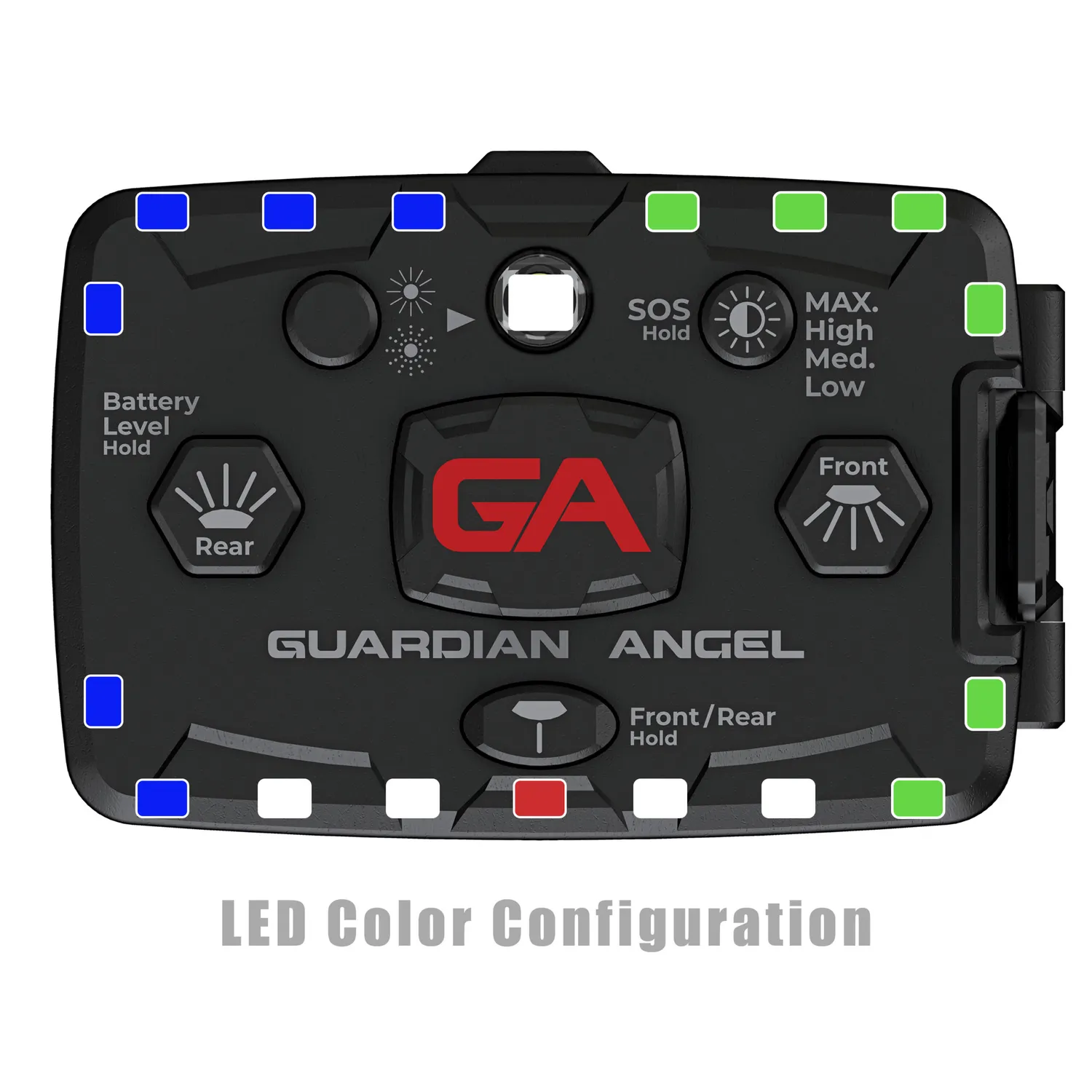 Guardian Angel Elite Series Green/Blue lygte grøn/blå 800 lumen