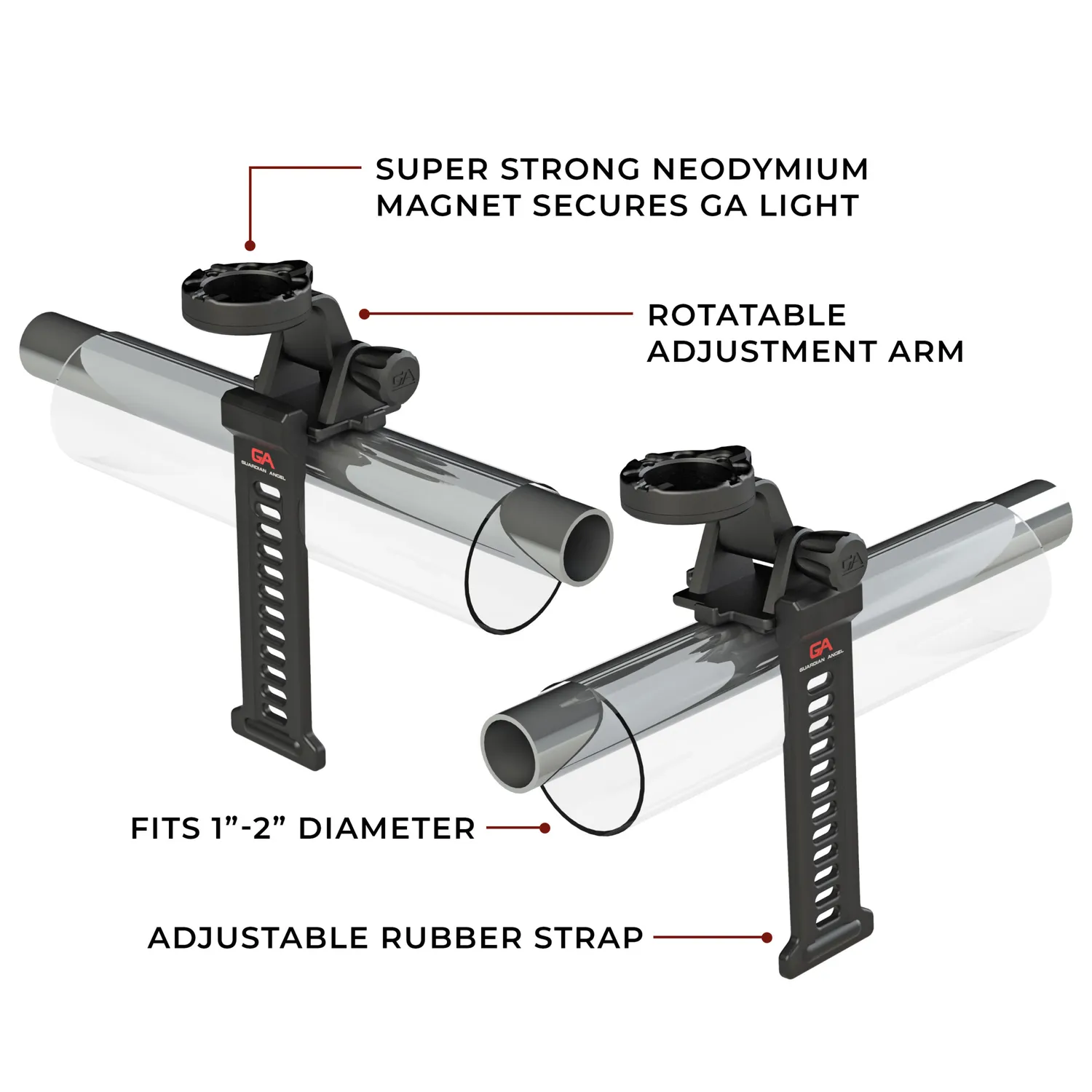 Guardian Angel Rotatable Rail lygteholder gummirem