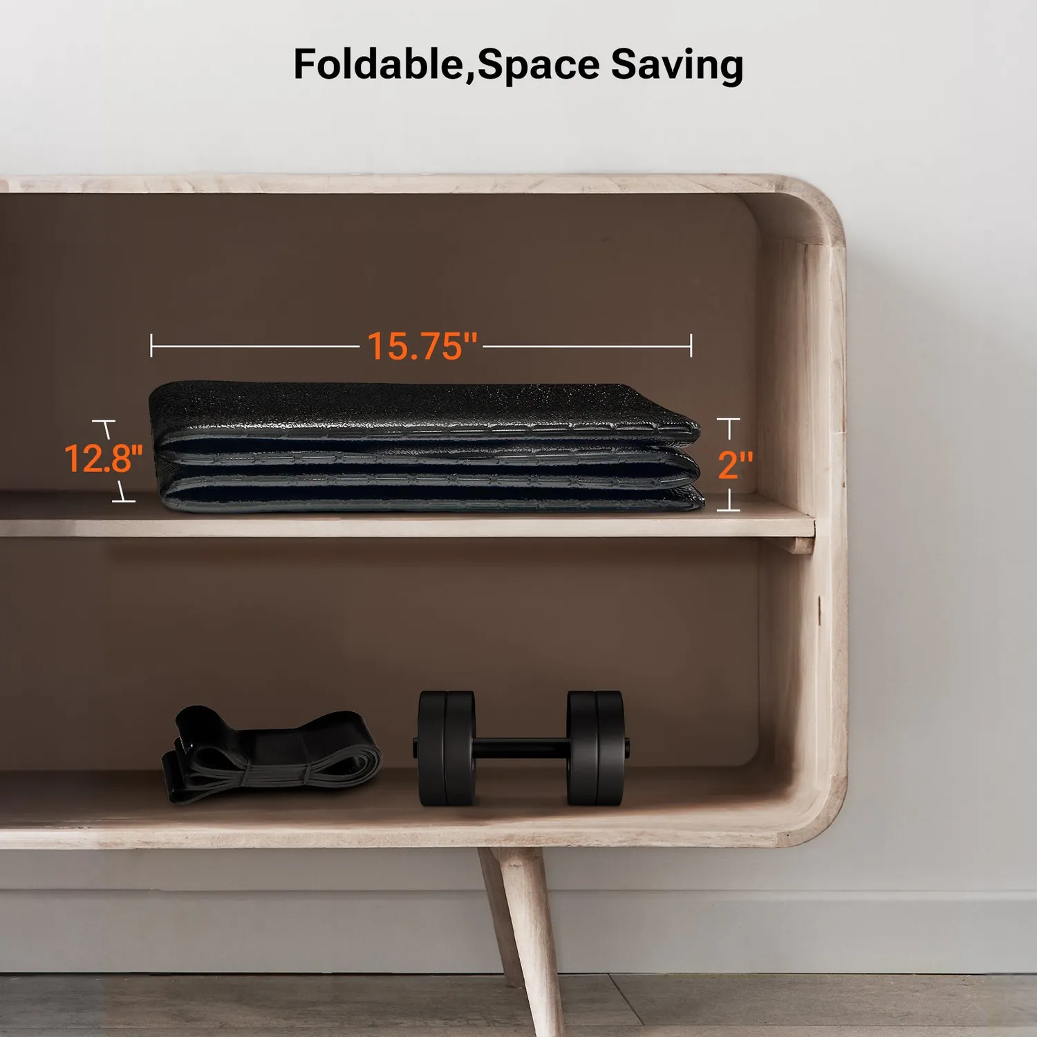 Urevo Foldable træningsmåtte foldbar støjdæmpende