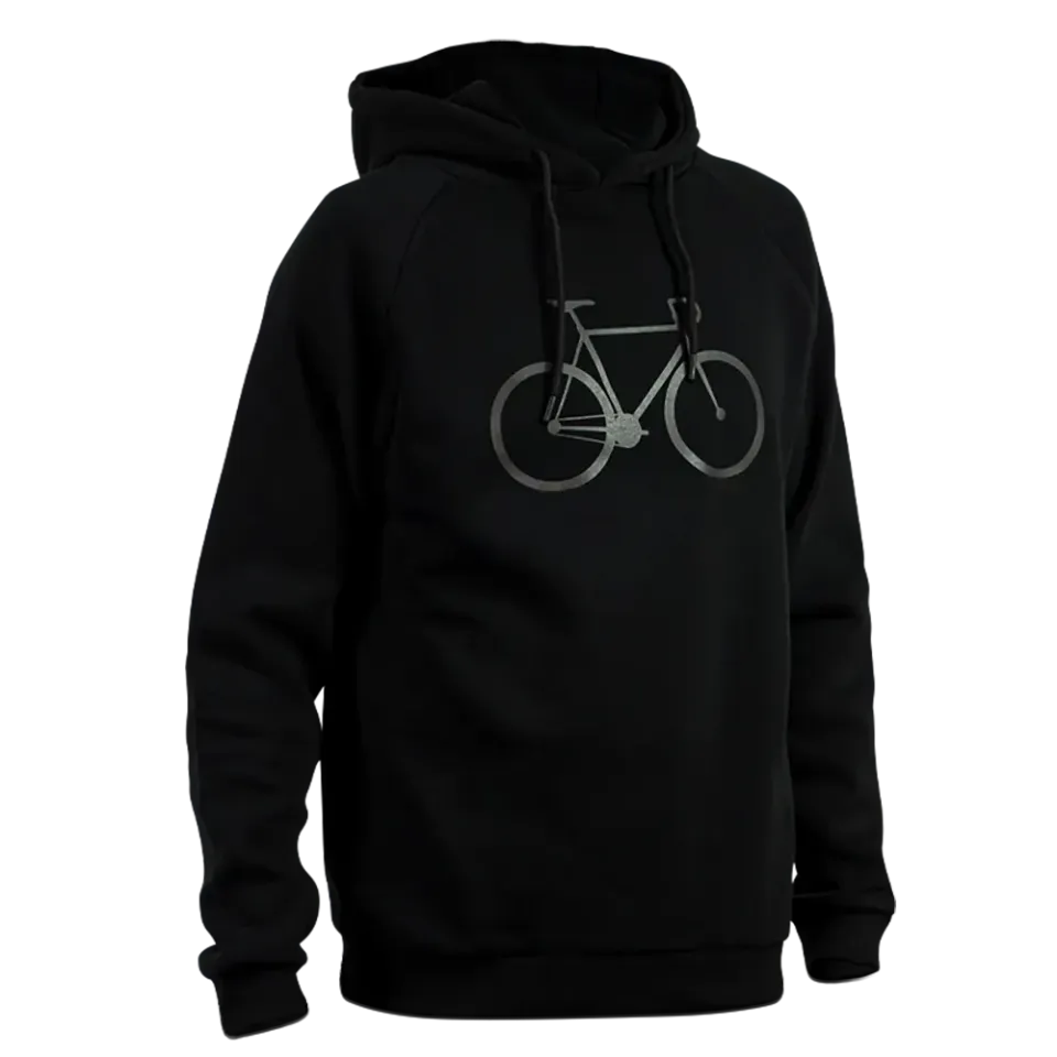 Reflective Berlin Bicycle hoodie sort refleks str. M