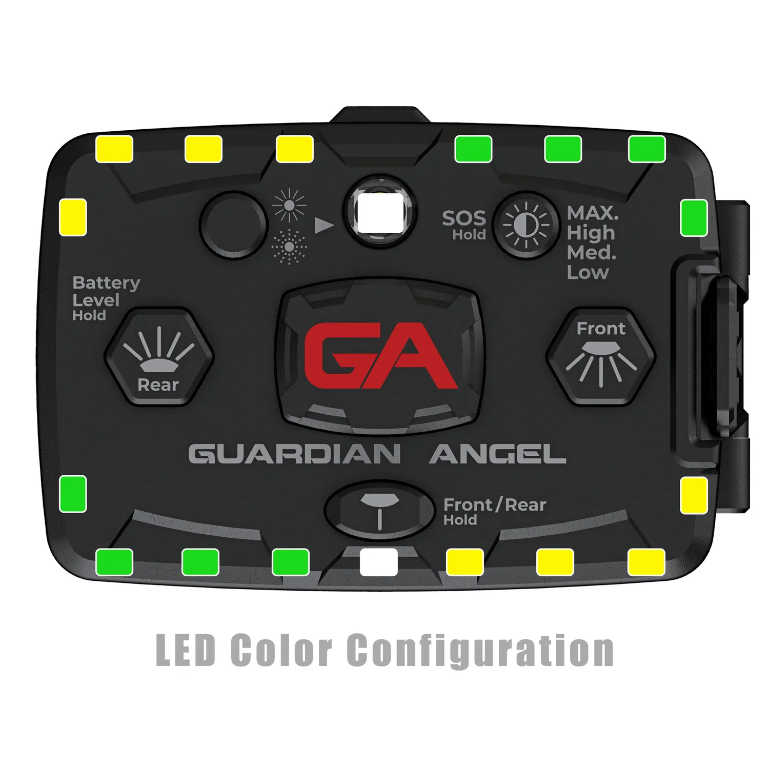 Guardian Angel Elite Series lygte grøn/gul 800 lumen