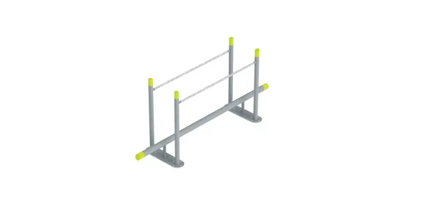 Denfit BasixFit Balance Beam Bars balancebom med støttegreb