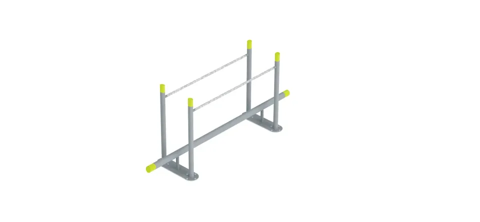 Denfit BasixFit Balance Beam Bars balancebom med støttegreb