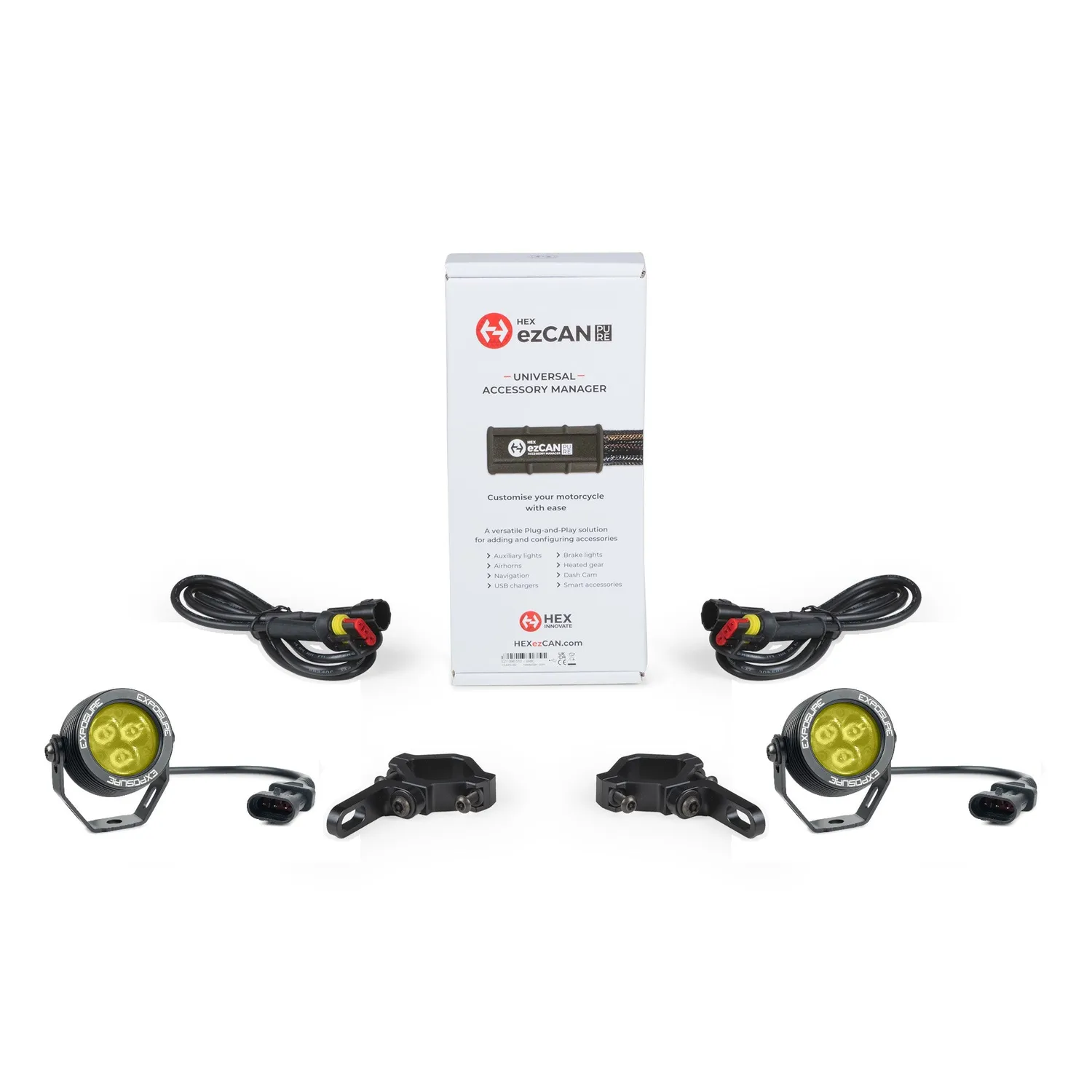 Exposure Lights Radial 3 ekstralys gul MC kit