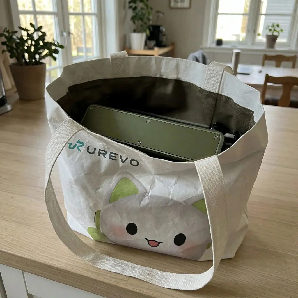 Urevo Waterproof Magnetic totebag hvid vandtæt