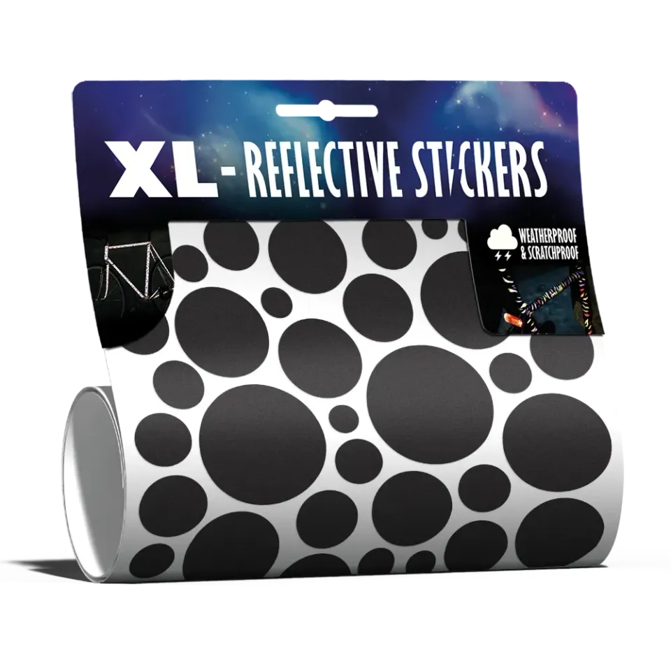 Reflective Berlin Bubbles XL stickerkit sort reflekterende
