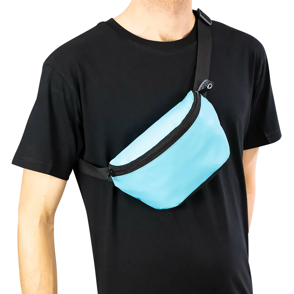 Reflective Berlin Pouch bæltetaske – Blue Curacao