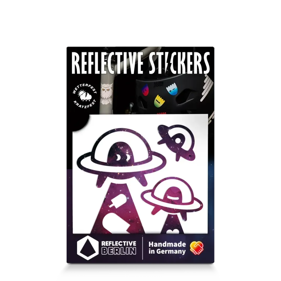 Reflective Berlin UFO refleksklistermærker aliens
