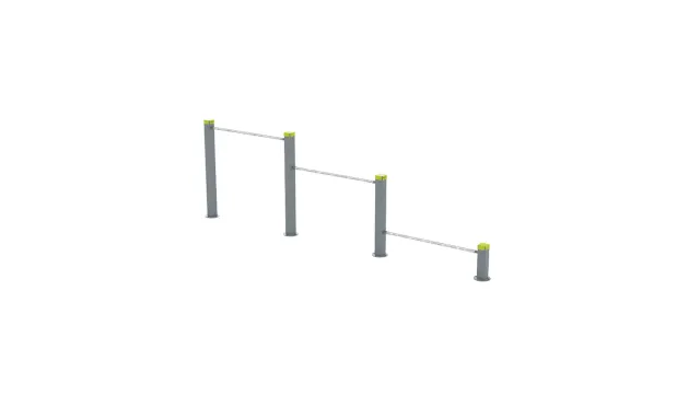 Denfit DSW4955 Push Ups Triple træningsstation 3 højder