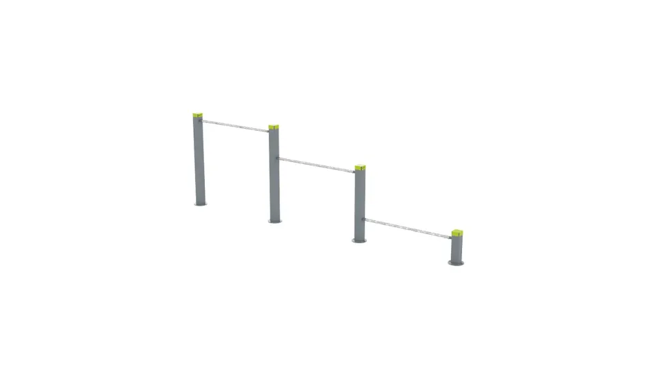 Denfit DSW4955 Push Ups Triple træningsstation 3 højder