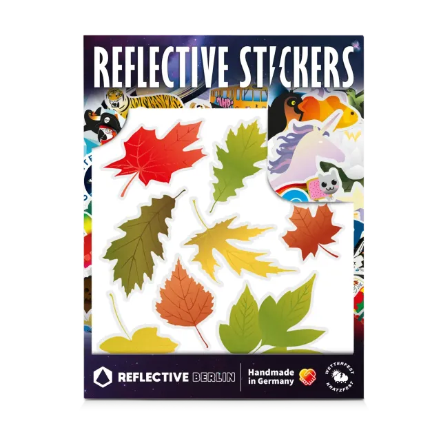 Reflective Berlin Blätter refleksklistermærker 9 stk ahorn