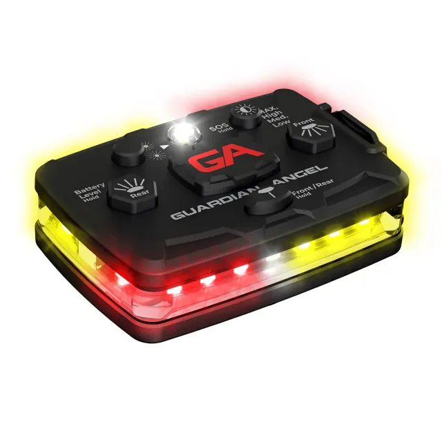 Guardian Angel Elite Series lygte rød/gul 800 lumen