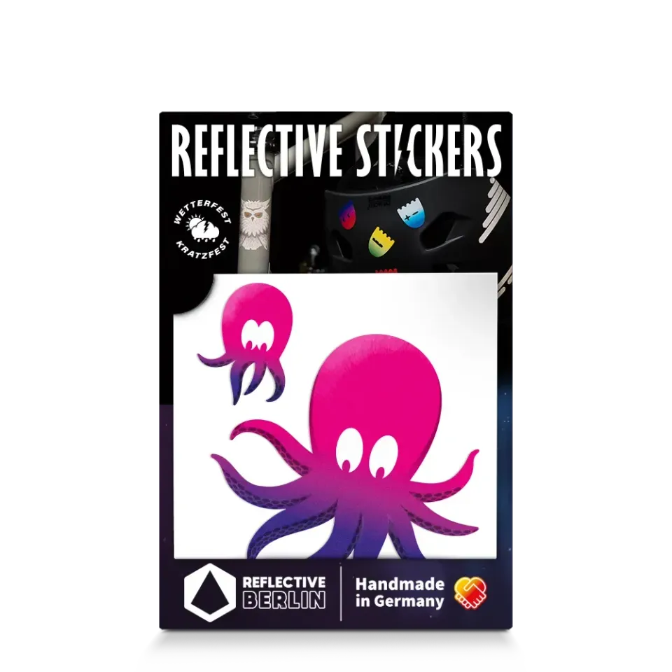 REFLECTIVE BERLIN Oktopus klistermærke neptune refleks