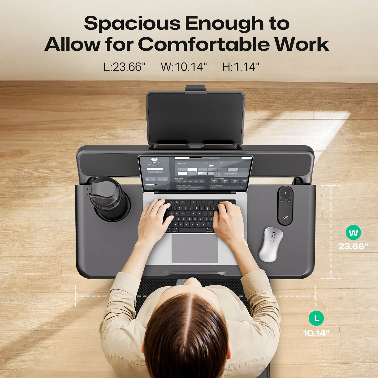 Urevo skrivebord til gåbånd til 16" laptop