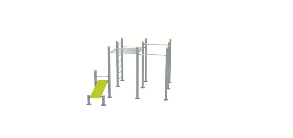 Denfit DSW4586 monkey bar væg 7 barer bænk
