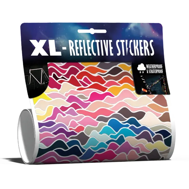 Reflective Berlin XL Sticker Kit Flow refleksklistermærker black