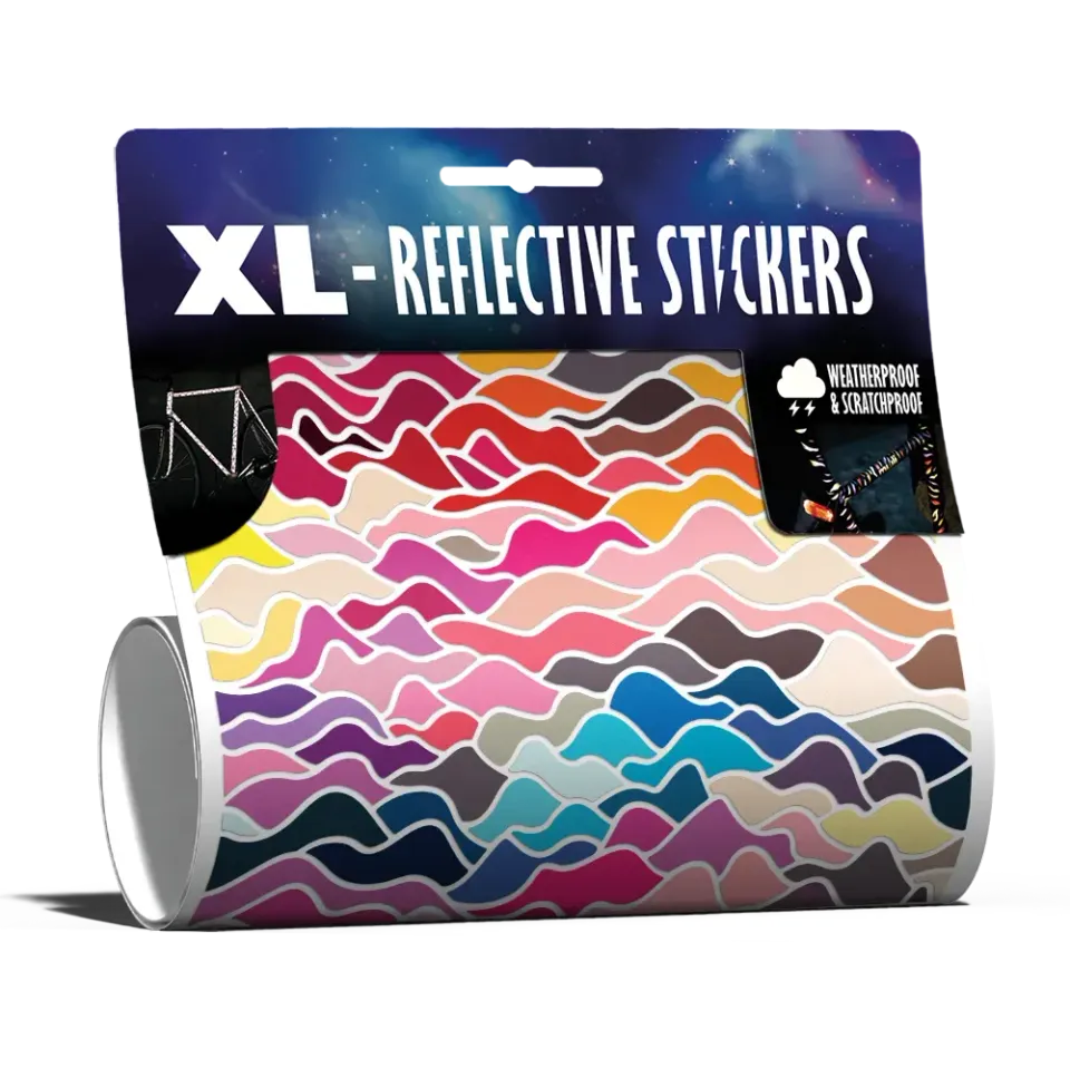 Reflective Berlin XL Sticker Kit Flow refleksklistermærker black