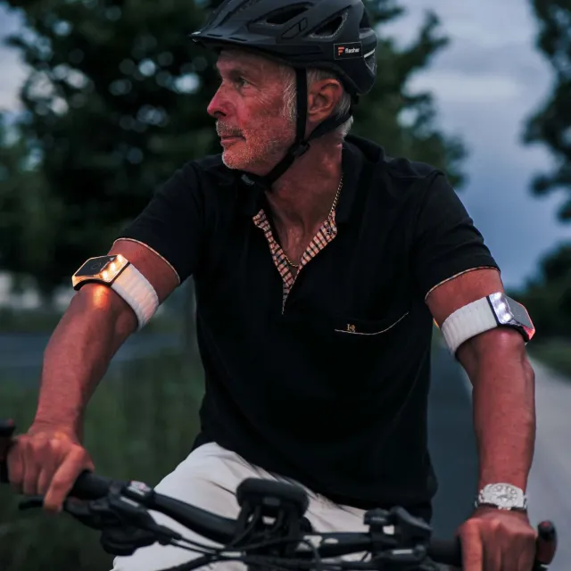 Flasher Duo LED armbånd 2-pak til cykel