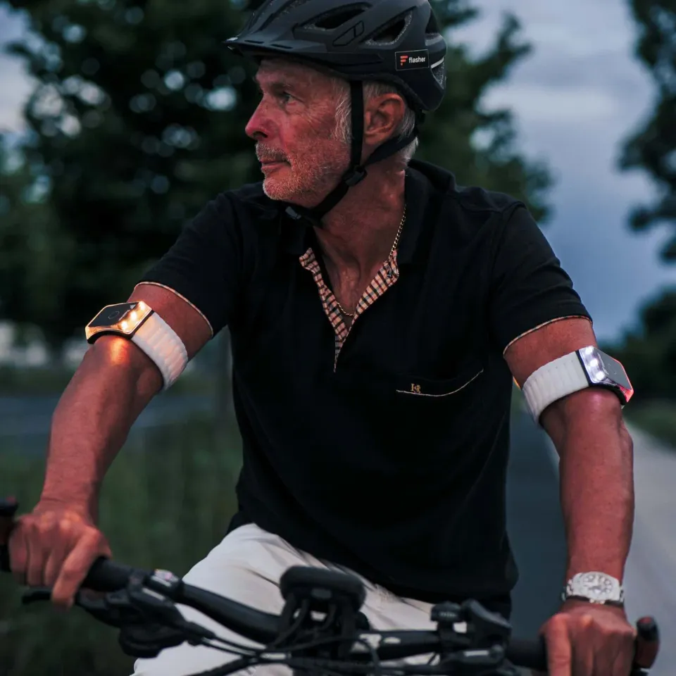 Flasher Duo LED armbånd 2-pak til cykel