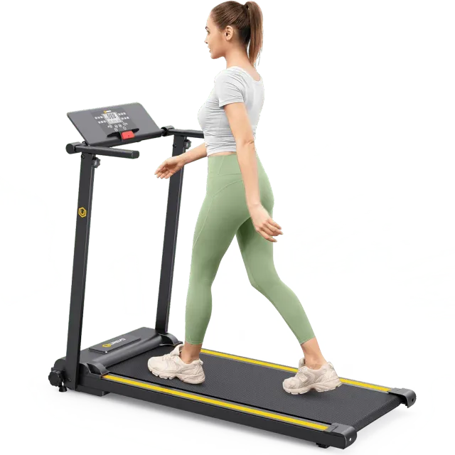 Urevo Foldi Mini løbebånd sort med HIIT-programmer