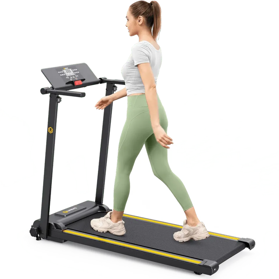 Urevo Foldi Mini løbebånd sort med HIIT-programmer