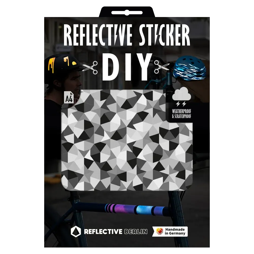 Reflective Berlin Kites & Darts DIY refleksklistermærke grå