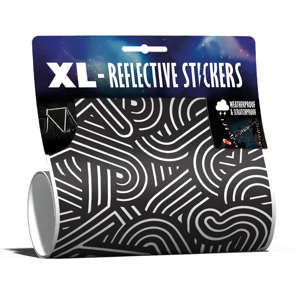 Reflective Berlin XL Sticker Kit Bold refleksklistermærker black