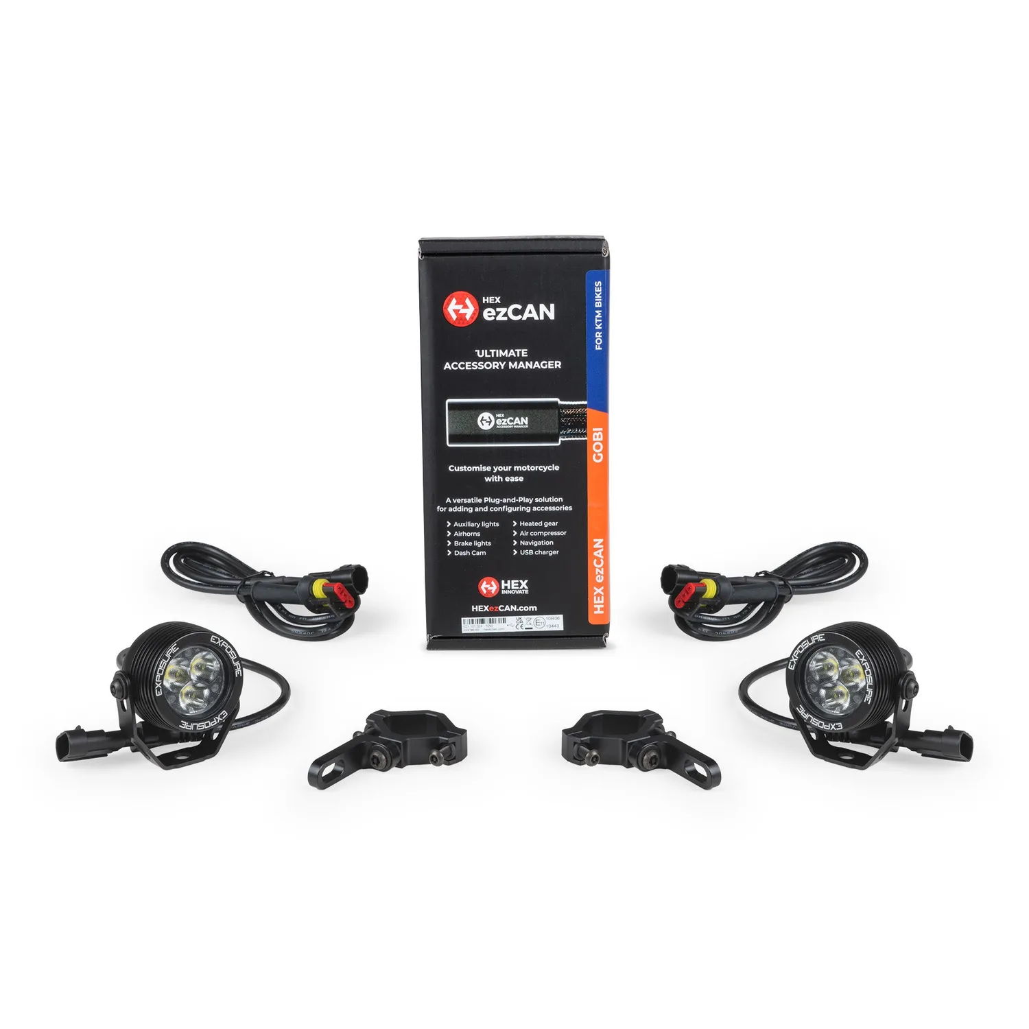Exposure Lights Radial 3 lygtesæt Clear EZCAN mc