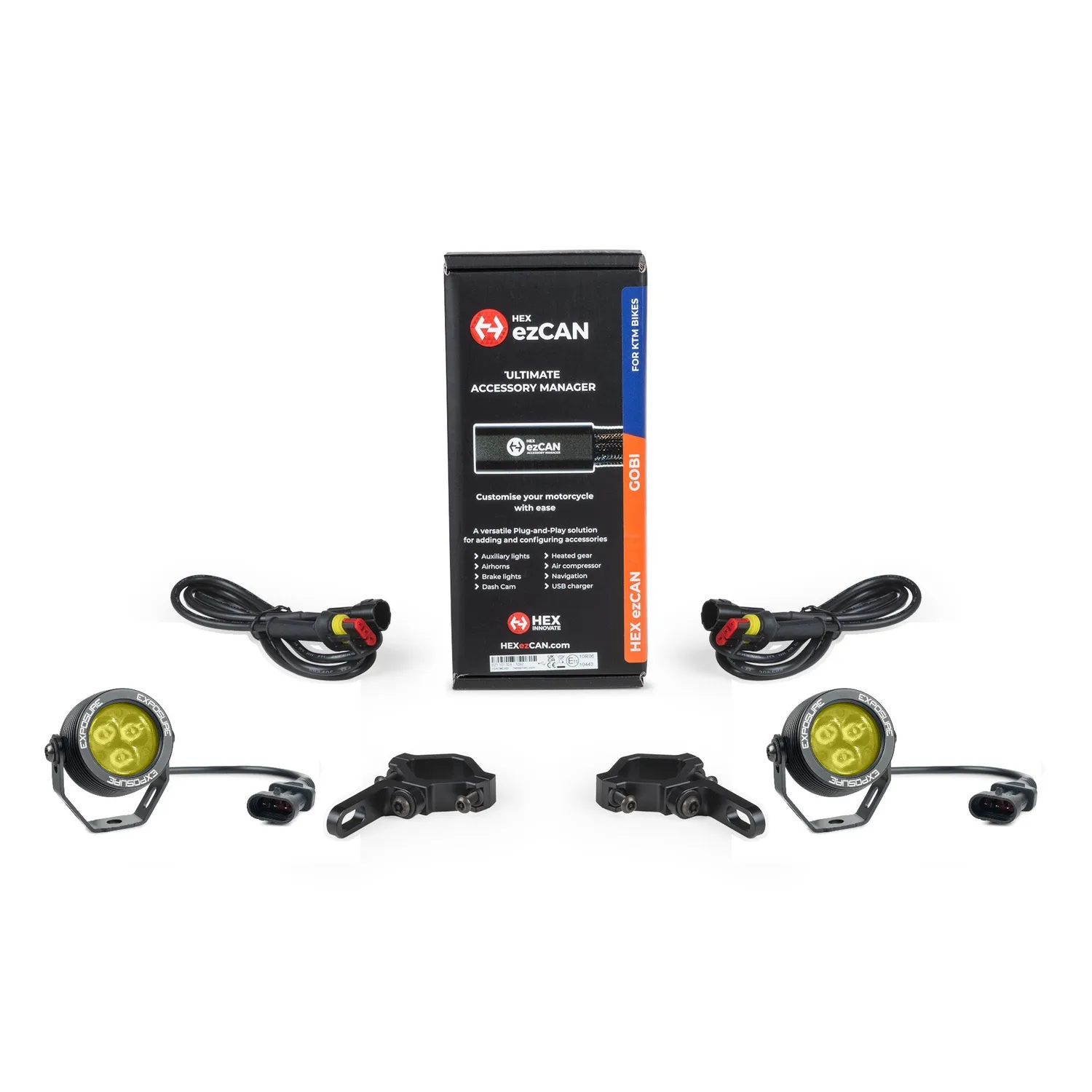Exposure Lights Radial 3 ekstralys gul MC kit