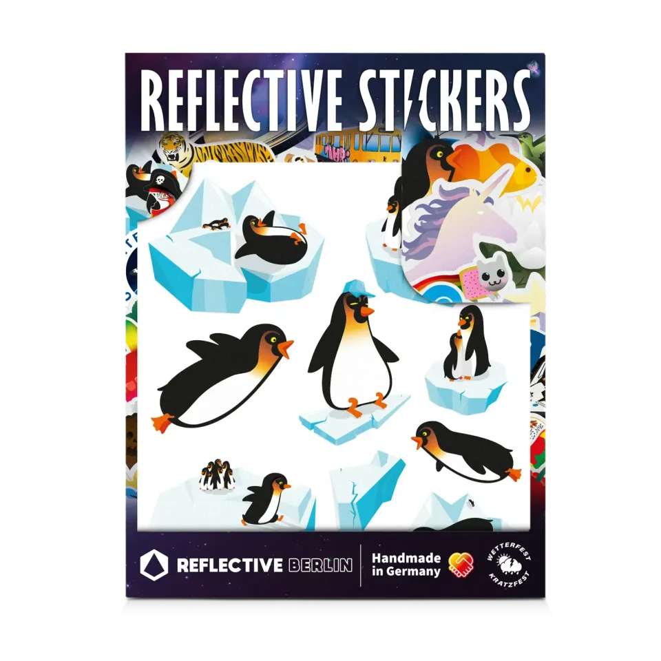 REFLECTIVE BERLIN Pinguine refleksklistermærker til hjelm
