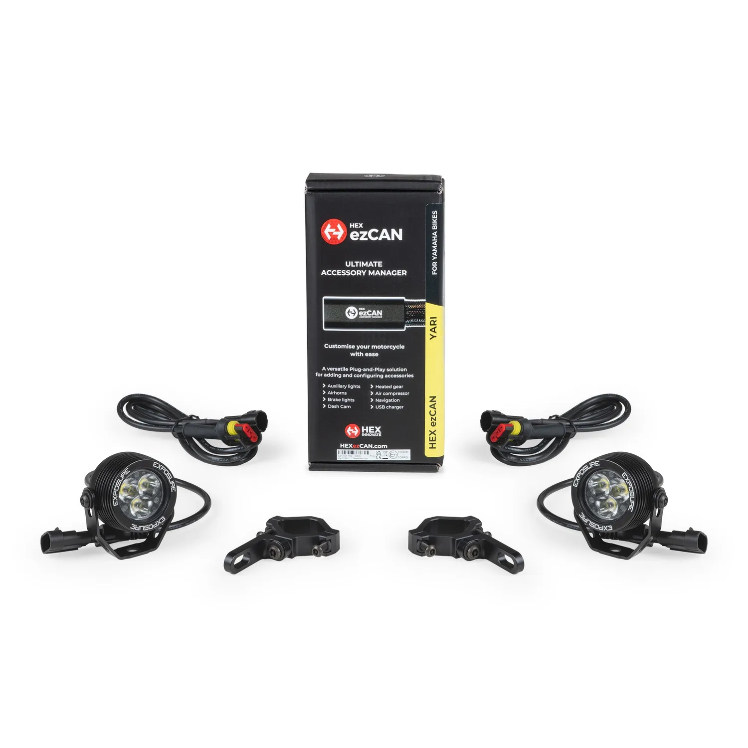 Exposure Lights Radial 3 lygtesæt Clear EZCAN mc