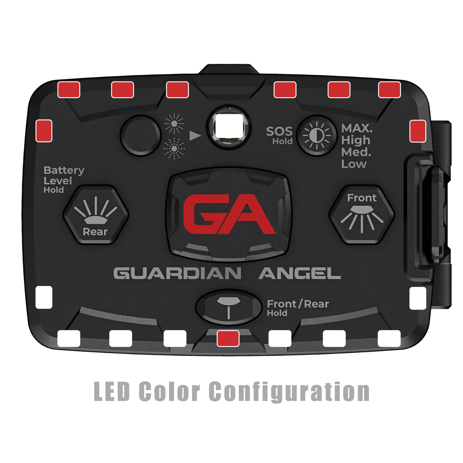 Guardian Angel Elite Series Hvid/Rød træningslygte 800 lumen