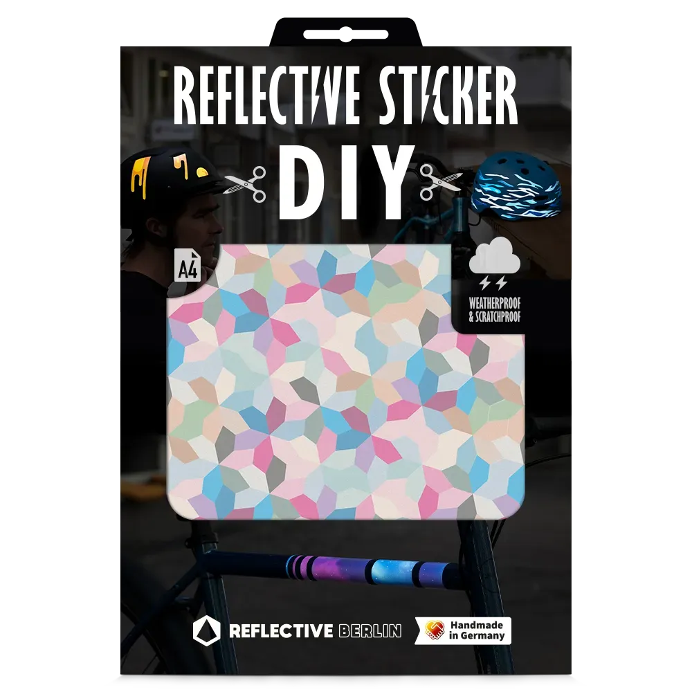 Reflective Berlin Bloom DIY refleksklistermærke pastel blomst